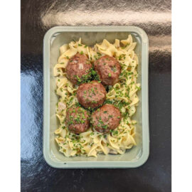 Meatball in mushroom sauce