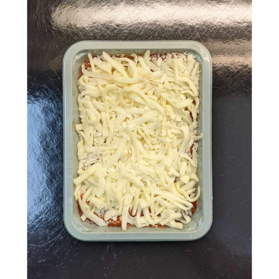 Homemade lasagna with meat sauce
