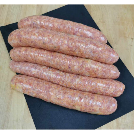 Mango-habanero sausages