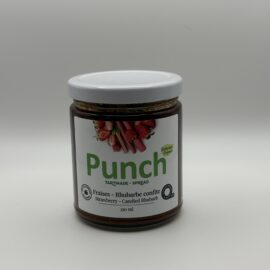 Tartinade Fraises et Rhubarbe confite – Punch